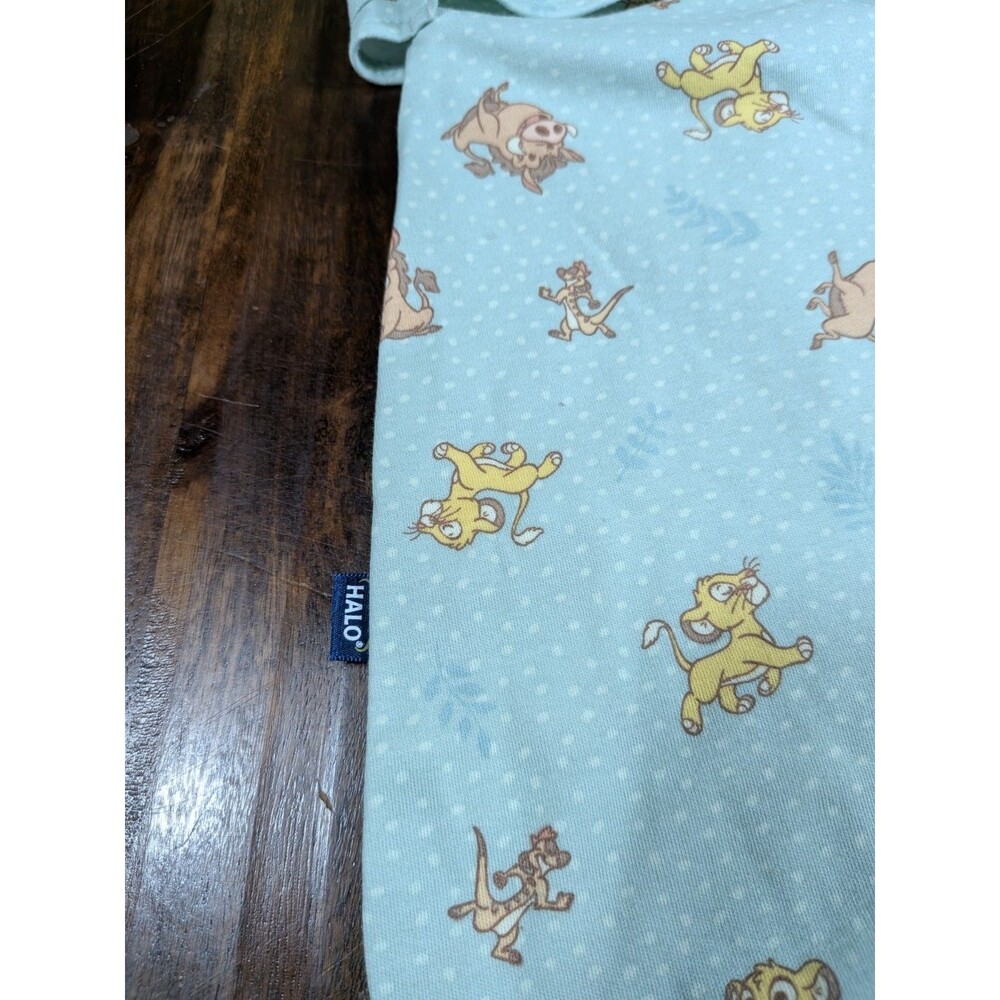 HALO SleepSack Swaddle Disney Lion King Green Cotton Small S/P 3-6 Months - Picture 2 of 5